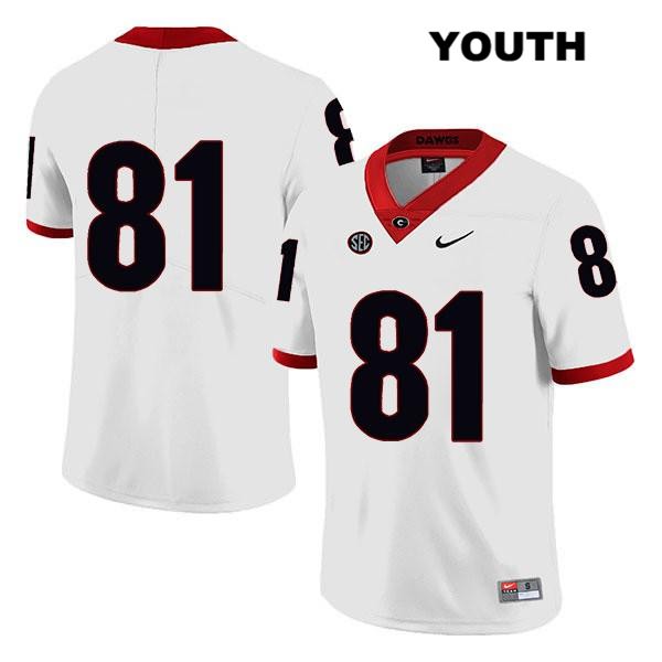 Georgia Bulldogs Youth Jaylen Johnson #81 NCAA No Name Legend Authentic White Nike Stitched College Football Jersey WNF0256JZ